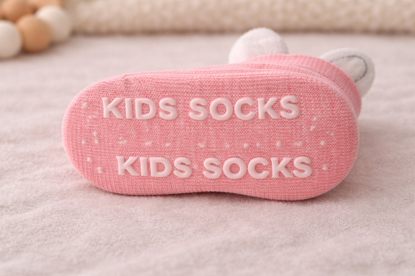 Pink Bunny Non-Slip Baby Socks