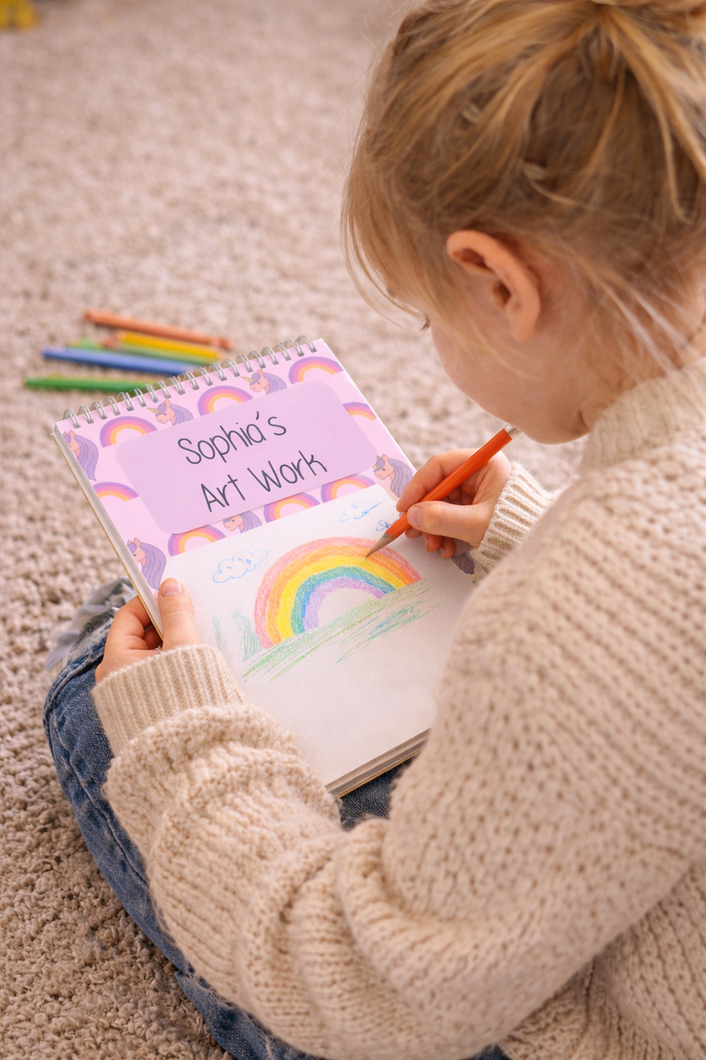 Personalised unicorn Sketchbook