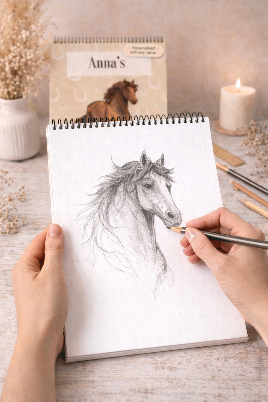 Personalised Horse Sketchbook