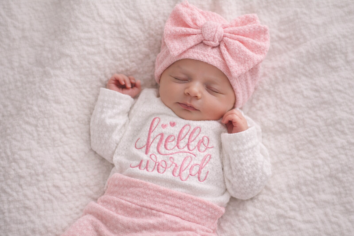 Hello World 3-Piece Newborn Outfit Set