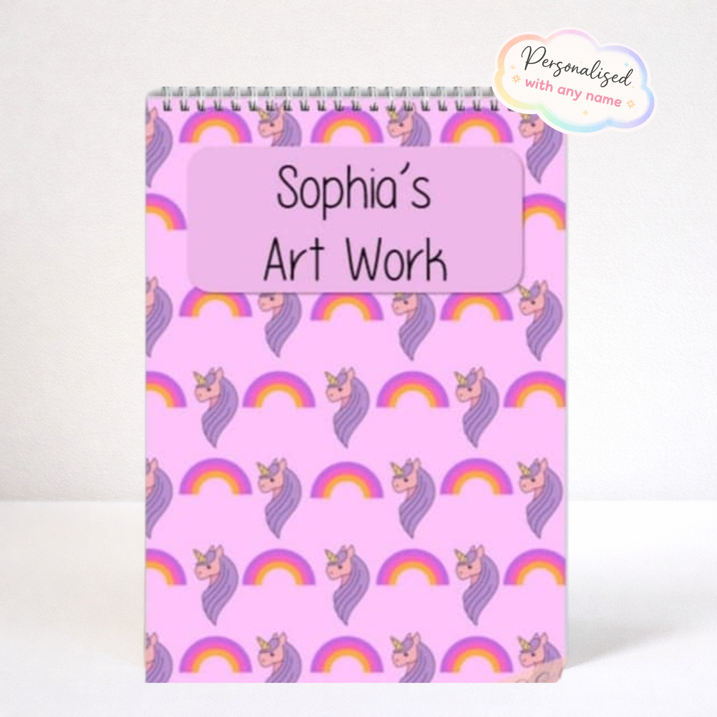 Personalised unicorn Sketchbook