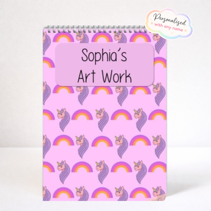 Personalised unicorn Sketchbook