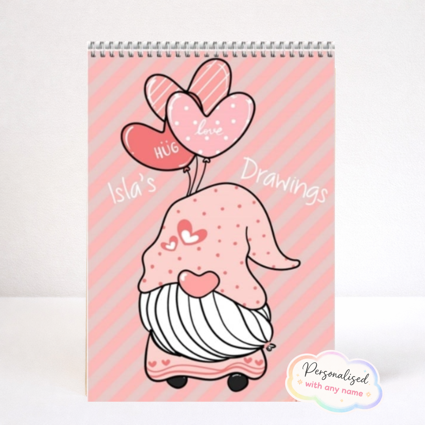 Personalised Gnome Sketchbook