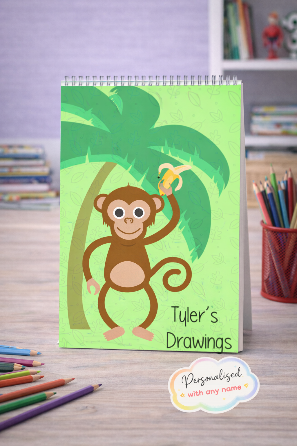 Personalised Monkey Sketchbook