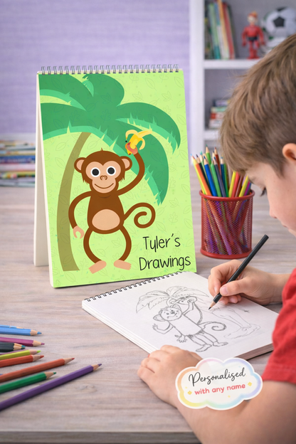 Personalised Monkey Sketchbook