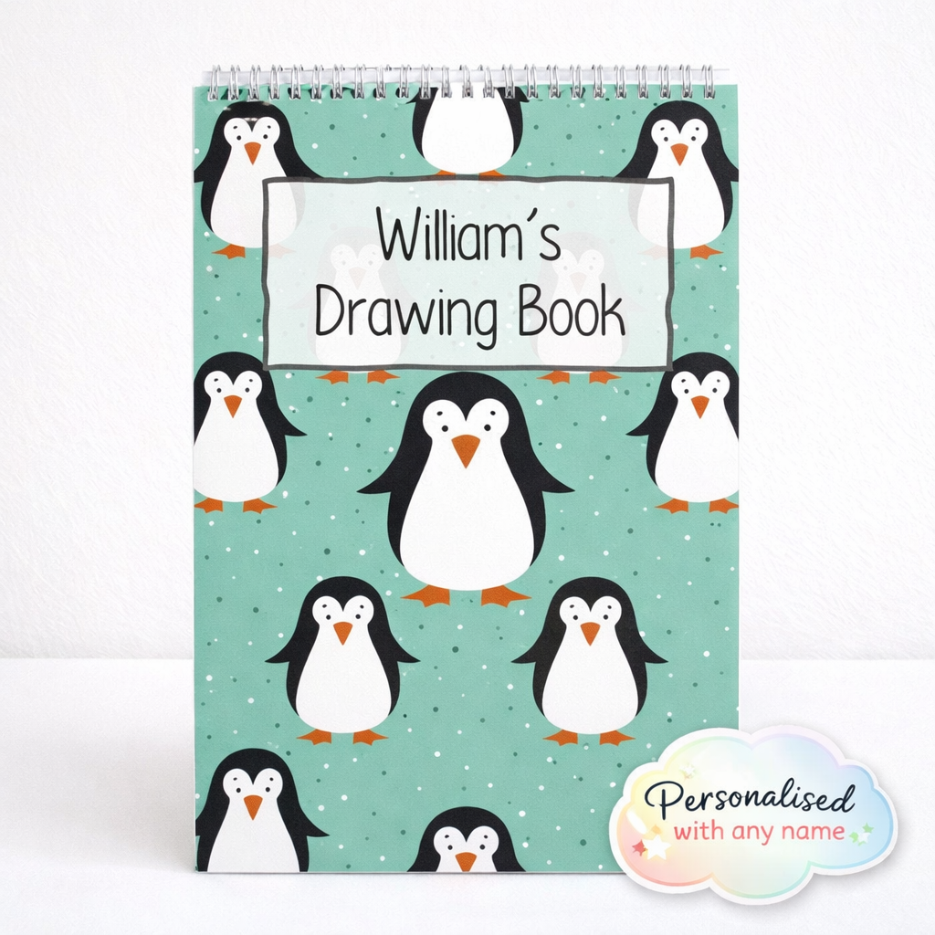 Personalised Penquin Sketchbook