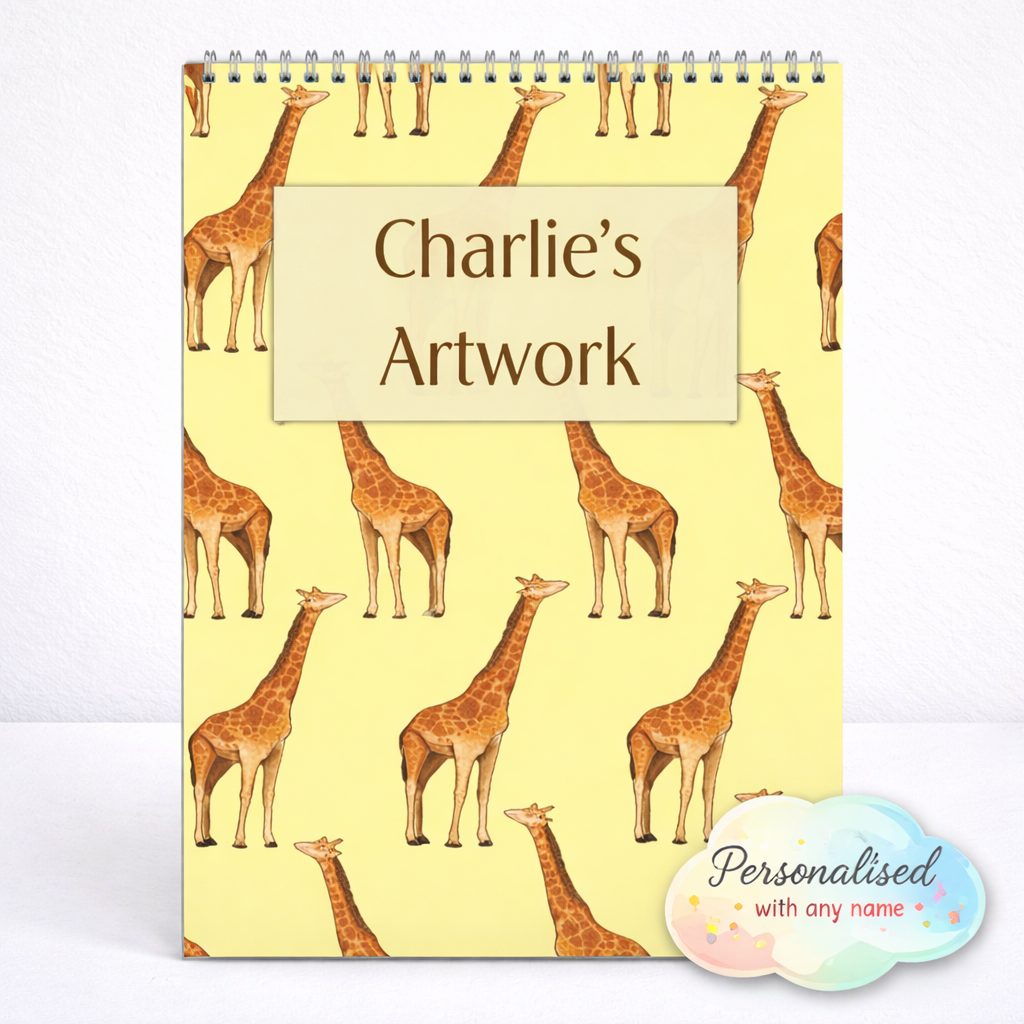 Personalised Giraffe Sketchbook