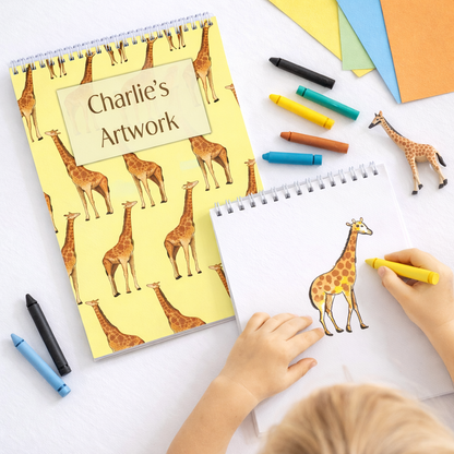 Personalised Giraffe Sketchbook