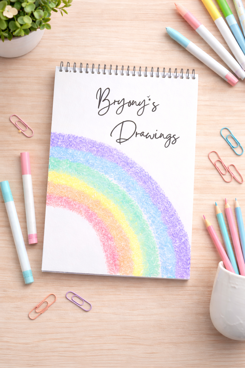 Personalised Rainbow Sketchbook