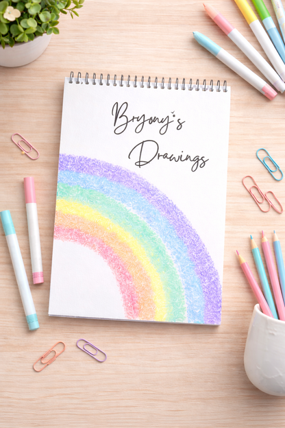 Personalised Rainbow Sketchbook