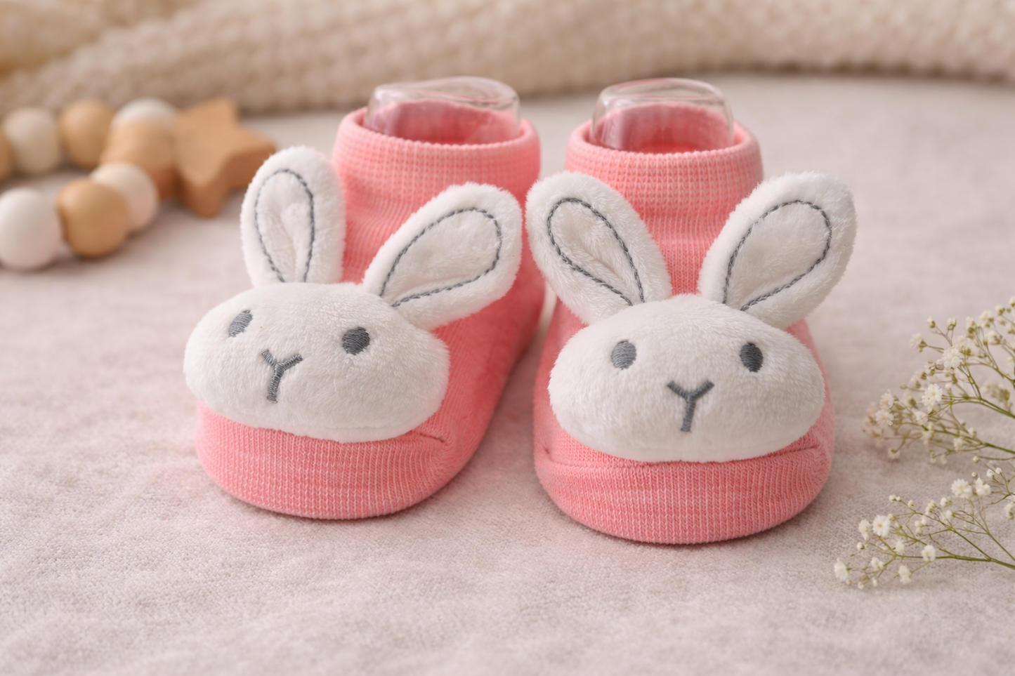 Easter Baby Gift Set – Bunny Romper, Hat & Booties (3–6 Months)