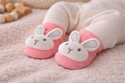 Pink Bunny Non-Slip Baby Socks