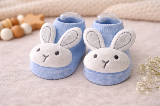 Blue Bunny Non-Slip Baby Socks