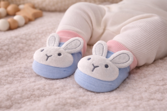 Blue Bunny Non-Slip Baby Socks