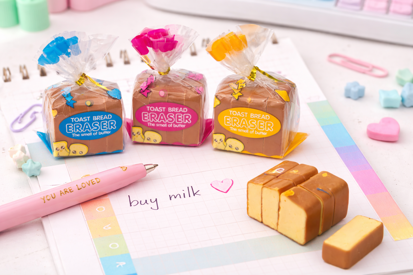 Cute Toast Bread Eraser
