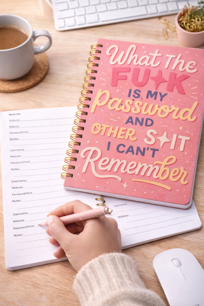 Funny Password Notebook | What The Fk Is My Password