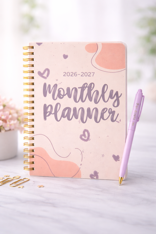 2026–2027 Monthly Planner Notebook