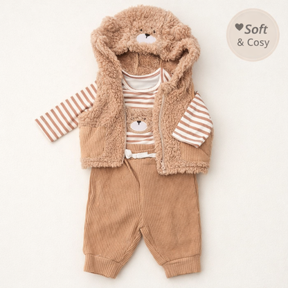 Newborn Teddy Bear Cosy Baby Outfit Set