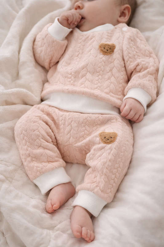 Newborn Cable Knit Baby Outfit Set