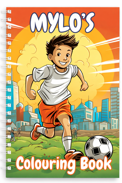 Personalised Football Colouring Book | Kids Activity Book | Custom Name Gift