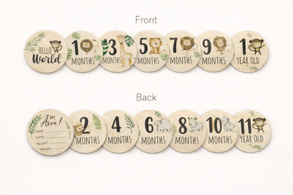 Woodland Baby Milestone Discs | Monthly Photo Props