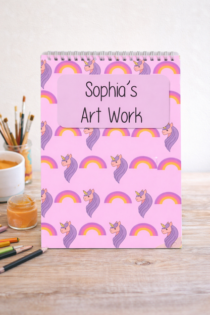 Personalised unicorn Sketchbook