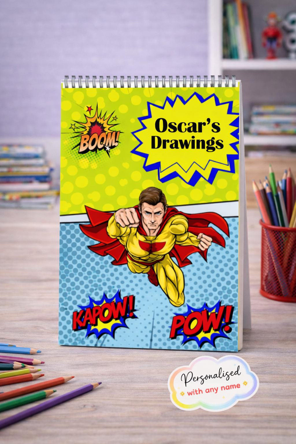 Personalised Super Hero Sketchbook