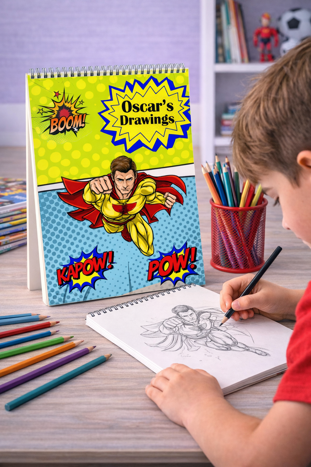 Personalised Super Hero Sketchbook
