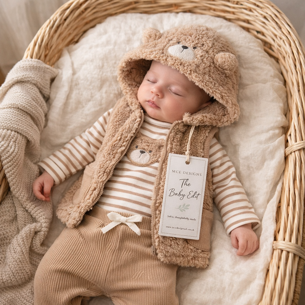 Newborn Teddy Bear Cosy Baby Outfit Set