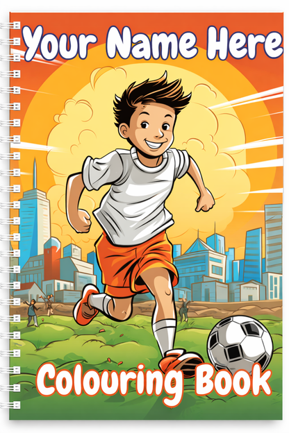 Personalised Football Colouring Book | Kids Activity Book | Custom Name Gift