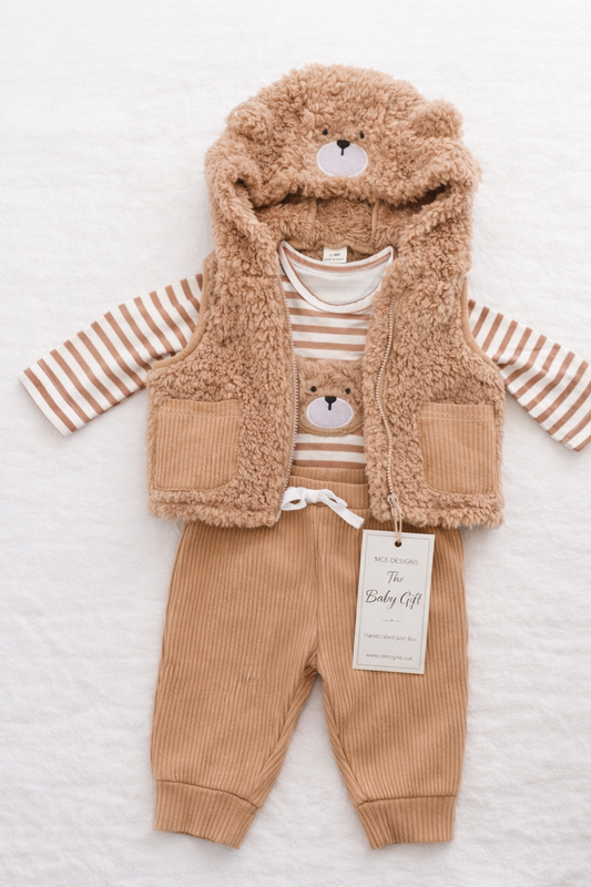 Newborn Teddy Bear Cosy Baby Outfit Set