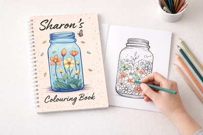 Life in Jars Colouring Book | A4 Adult Colouring Book | Relaxing Creative Activity | Gift for Her