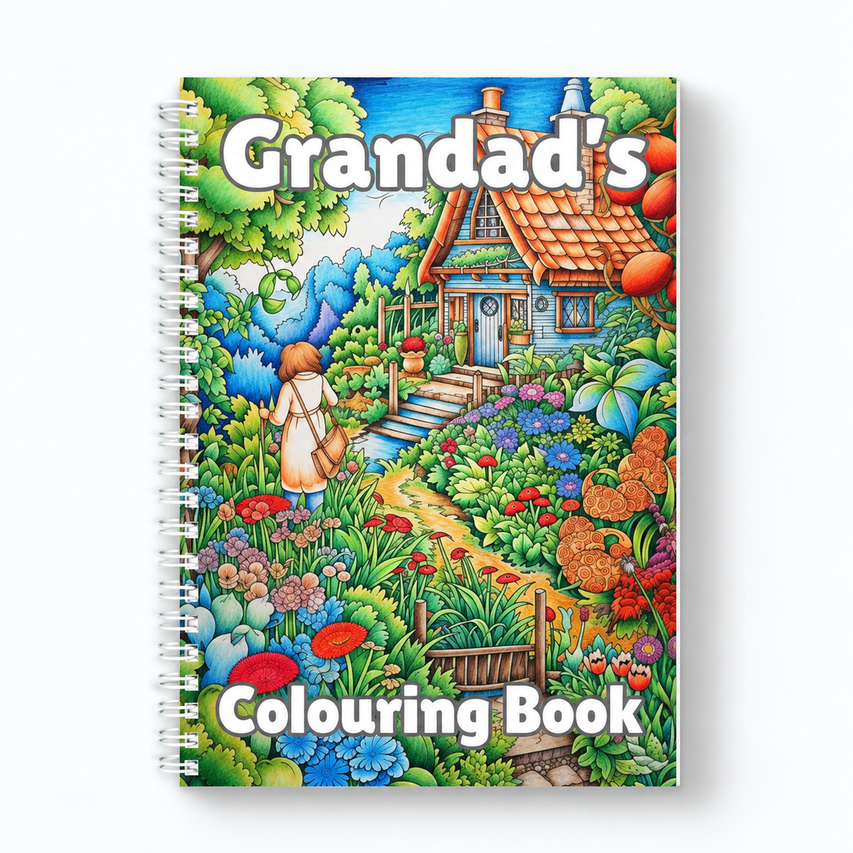 Personalised Garden Colouring Book | 30 Designs | Relaxing Adult Colouring Gift
