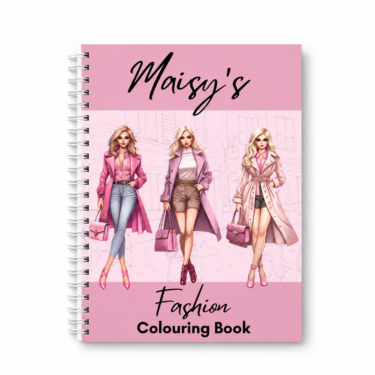 Personalised Fashion Colouring Book | 66 Designs | Girls Creative Activity Gift