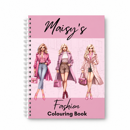 Personalised Fashion Colouring Book | 66 Designs | Girls Creative Activity Gift