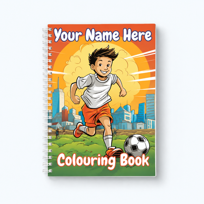 Personalised Football Colouring Book | Kids Activity Book | Custom Name Gift