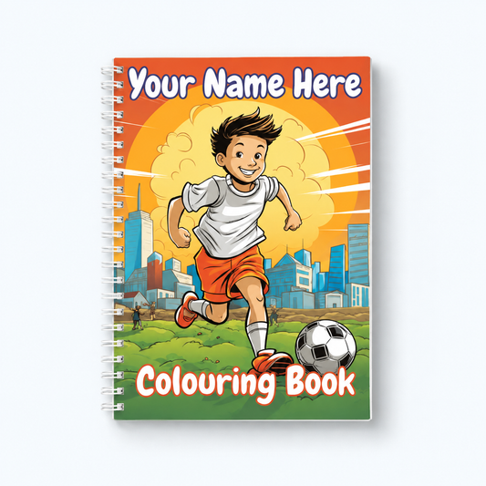 Personalised Football Colouring Book | Kids Activity Book | Custom Name Gift