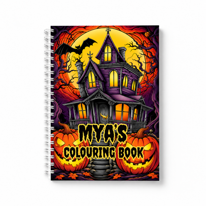 Personalised Adult Horror Halloween Colouring Book | 50 Designs | Spooky Gothic Gift
