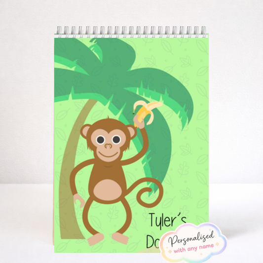 Personalised Monkey Sketchbook