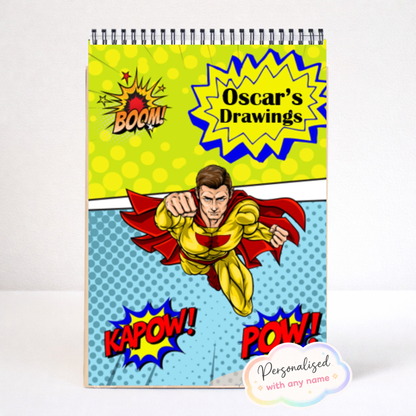 Personalised Super Hero Sketchbook