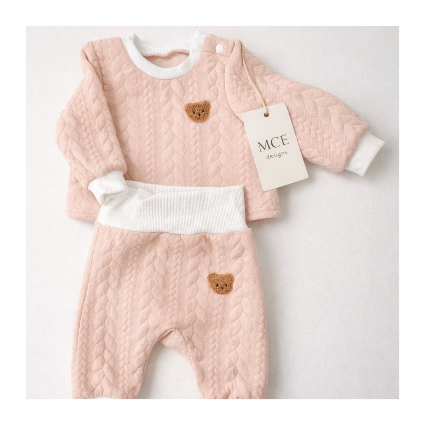 Newborn Cable Knit Baby Outfit Set