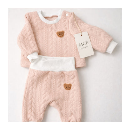 Newborn Cable Knit Baby Outfit Set