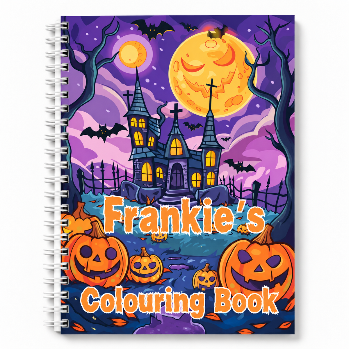 Personalised Halloween Colouring Book | 30 Designs | Kids Spooky Activity Gift