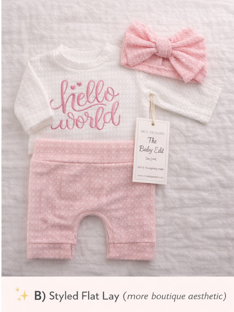 Hello World 3-Piece Newborn Outfit Set